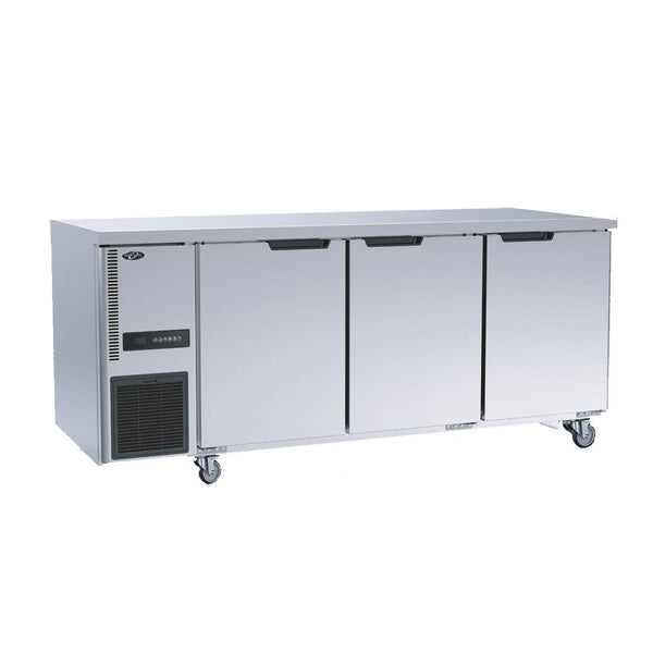 Thermaster Stainless Steel Triple Door Workbench Fridge - TL1800TN-3D - Whisk Hospitality - TL1800TN-3D