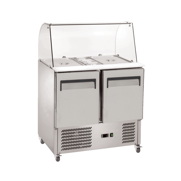 Exquisite Saladette Food Preparation Fridge – Static - SBC250 - Whisk Hospitality - 