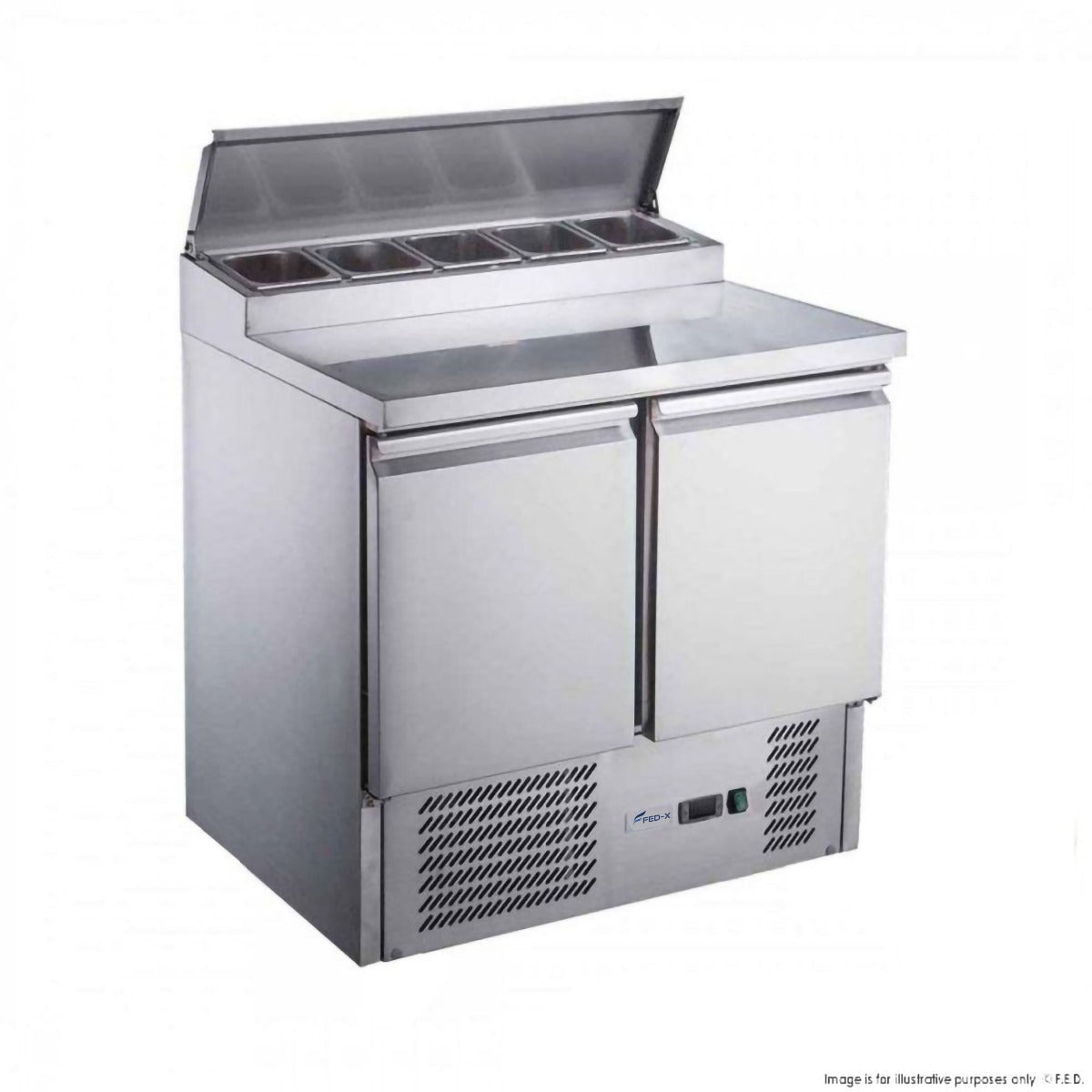 FED-X Two Door Salad Prep Fridge - XGNS900D - Whisk Hospitality - XGNS900D