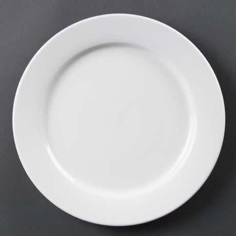 Olympia Whiteware Wide Rimmed Plate - 28cm 11" (Box 6) CB482 - Whisk Hospitality - CB482