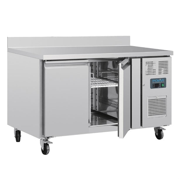Polar U - Series Double Door Counter Fridge with Upstand - 282Ltr UA064 - A - Whisk Hospitality - UA064-A