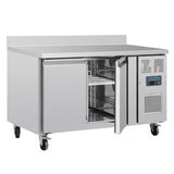 Polar U - Series Double Door Counter Fridge with Upstand - 282Ltr UA064 - A - Whisk Hospitality - UA064-A