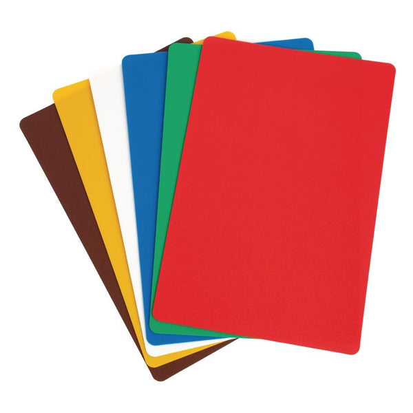 6 x Hygiplas Colour Coded Chopping Mat Set - 300x450mm CP520 - Whisk Hospitality - CP520