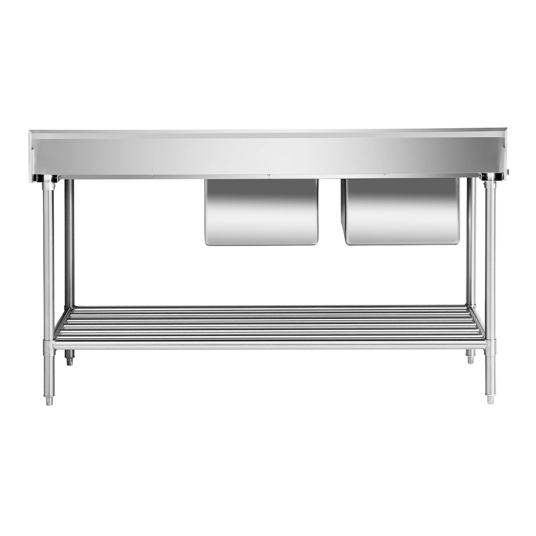 Left Inlet Double Sink Dishwasher Bench DSBD7 - 1800L/A - Whisk Hospitality - DSBD7-1800L/A