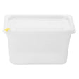 Hygiplas Click PP 1/4 GN with Lid & 7 Colour clips - 150mm 3.7Ltr (Pack 4) FZ096 - Whisk Hospitality - FZ096