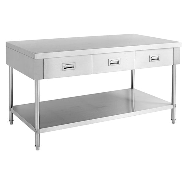 SWBD - 7 - 1500 Work bench with 3 Drawers and Undershelf - Whisk Hospitality - SWBD-7-1500