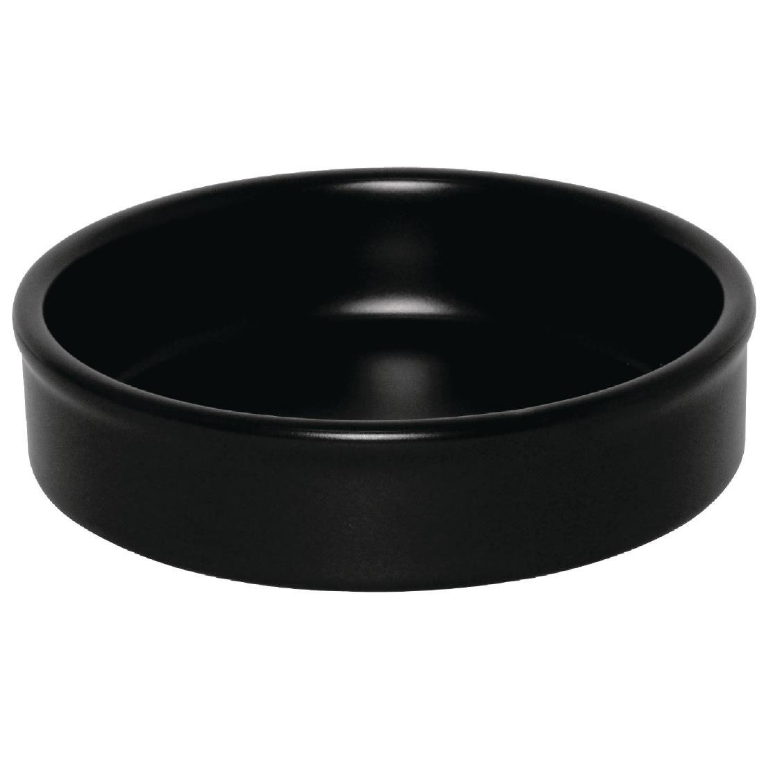 Olympia Tapas Stacking Dish Matt Black 134mm 5.25" 30mm(H) (Box 6) DK833 - Whisk Hospitality - DK833