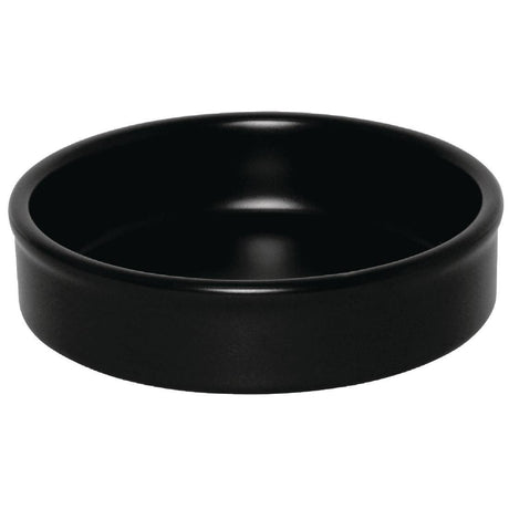 Olympia Tapas Stacking Dish Matt Black 134mm 5.25" 30mm(H) (Box 6) DK833 - Whisk Hospitality - DK833
