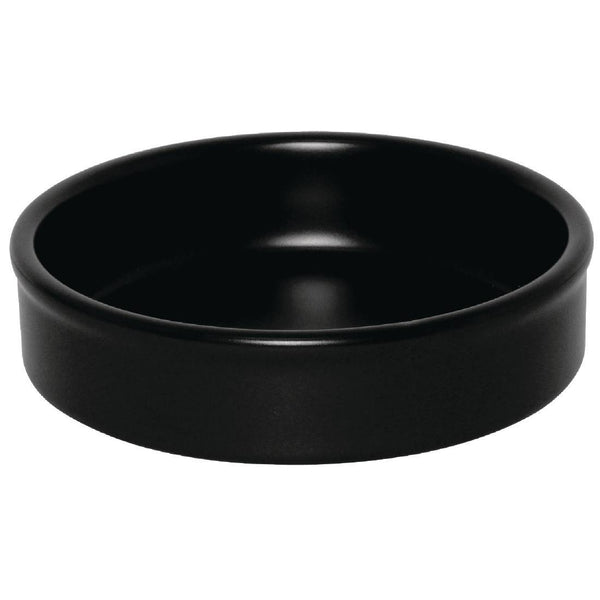 Olympia Tapas Stacking Dish Matt Black 134mm 5.25" 30mm(H) (Box 6) DK833 - Whisk Hospitality - DK833