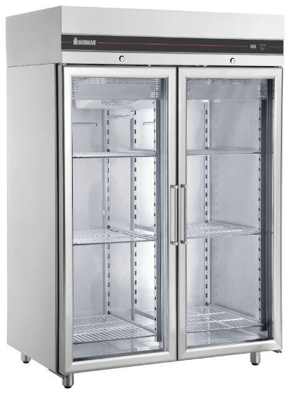 Inomak Double Door Upright Glass Fridge UFI1140G - Whisk Hospitality - UFI1140G