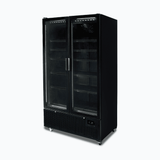 Bromic Upright Display Fridge - 1126L - 2 Door - Flat Glass - Black - Whisk Hospitality - GM1100B-NR