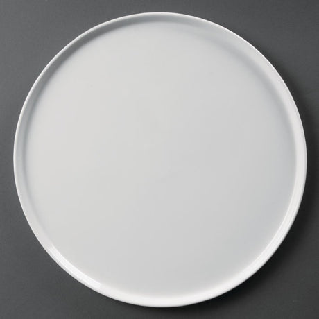 Olympia Whiteware Pizza Plate Small Rim - 330mm 13" (Box 4) CD723 - Whisk Hospitality - CD723