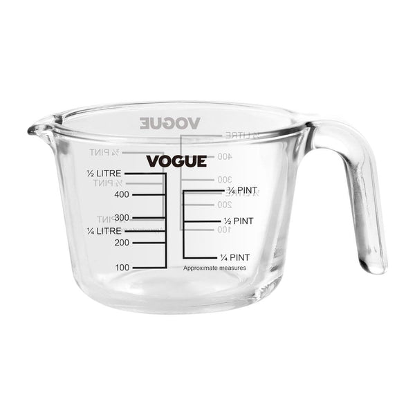 Vogue Glass Measuring Jug - 500ml DP116 - Whisk Hospitality - DP116