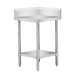 WBCB6 - 0600/A - Corner Workbench with 150mm Splashback & Undershelf - Whisk Hospitality - WBCB6-0600/A