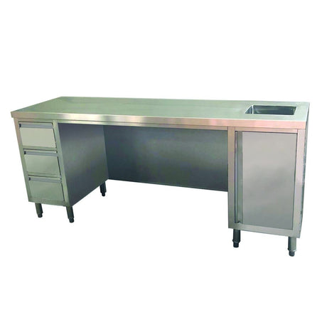 Multipurpose Utility Bench with Sink - SS6 - 2100R - H - Whisk Hospitality - SS6-2100R-H