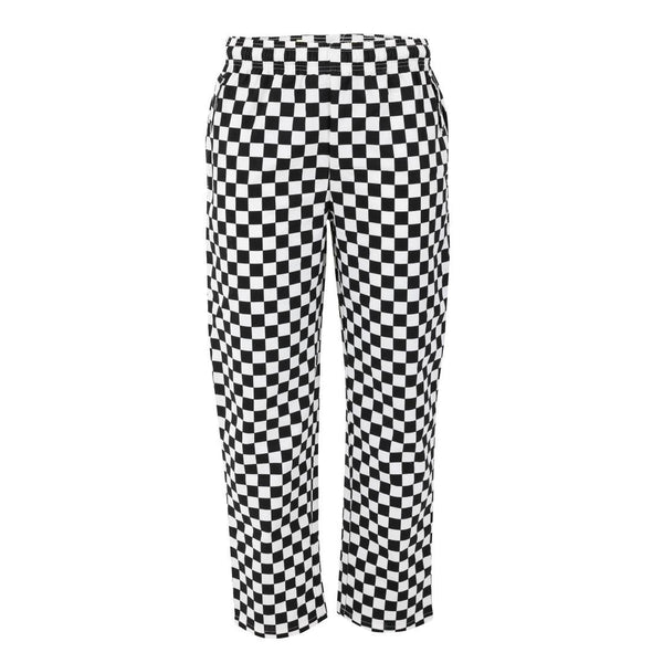 Whites Vegas Big Black & White Check Trousers Polycotton - Size L BA002 - L - Whisk Hospitality - BA002-L