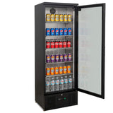 AG 300L Upright Glass Door Display / Backbar Fridge - Black B300G - Whisk Hospitality - B300G