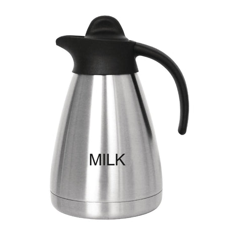 Olympia Vacuum Jug Etched "Milk" - 1Ltr with screwtop CL372 - Whisk Hospitality - CL372