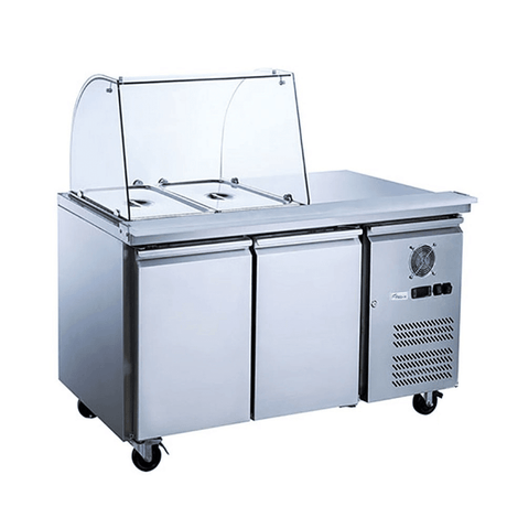 FED - X Two Door Salad Prep Fridge with Curve Glass Top - XTHP2100SALGC - Whisk Hospitality - XTHP2100SALGC
