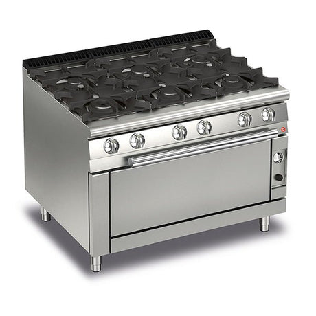 BARON 6 Burner Gas Cook Top With Full Length Gas Oven Q70PCFL/G1205 - Whisk Hospitality - Q70PCFL/G1205