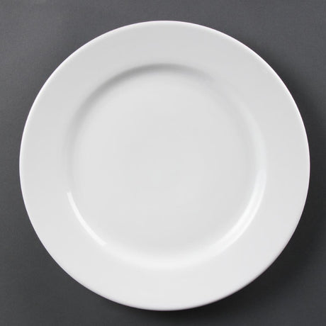 Olympia Whiteware Wide Rimmed Plate - 31cm 12" (Box 6) CB483 - Whisk Hospitality - CB483