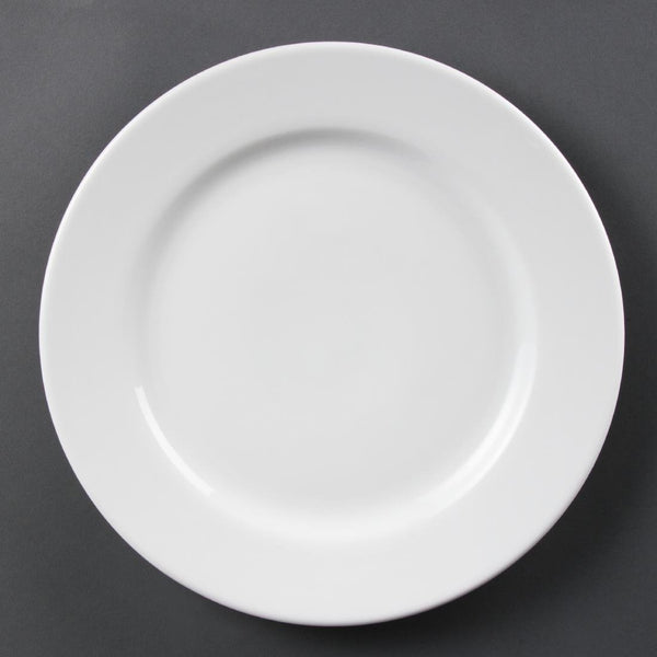 Olympia Whiteware Wide Rimmed Plate - 31cm 12" (Box 6) CB483 - Whisk Hospitality - CB483