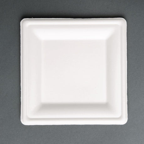 Fiesta Compostable Bagasse Square Plate 159 x 159mm (Pack 50) FC518 - Whisk Hospitality - FC518