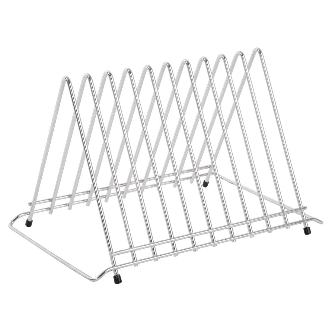 Hygiplas Stainless Steel Heavy Duty Chopping Board Rack - 10 Slots DP037 - Whisk Hospitality - DP037
