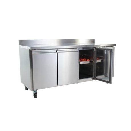Polar U - Series Triple Door Counter Fridge with Upstand - 417Ltr UA065 - A - Whisk Hospitality - UA065-A