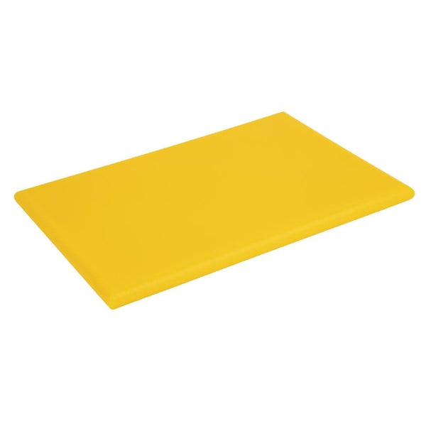 Hygiplas Extra Thick High Density Chopping Board Yellow - 450x300x25mm J039 - Whisk Hospitality - J039