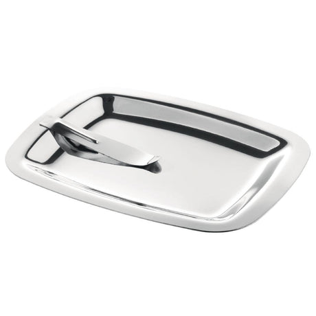 Olympia Stainless Steel Tip Tray w/ Spring Hold 150x120mm CM759 - Whisk Hospitality - CM759