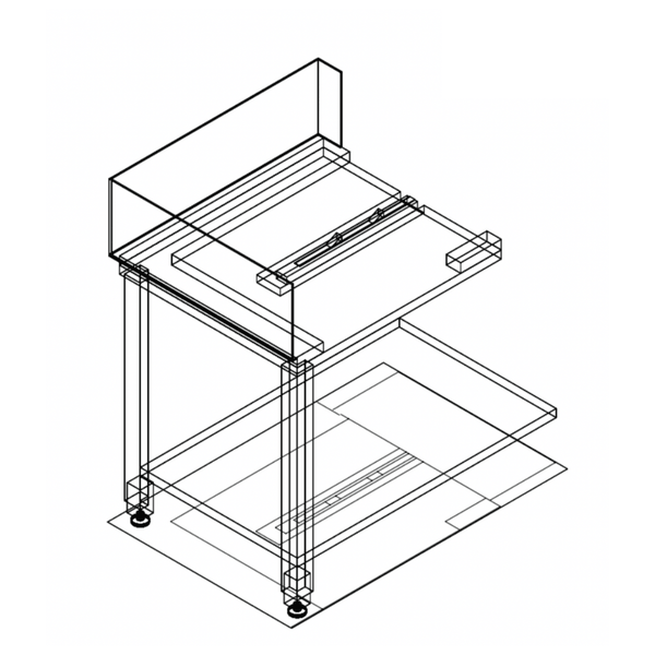 Fagor Stainless Steel Corner Bench w/ Introduction of Baskets by the Left Side E - 90I - Whisk Hospitality - E-90I