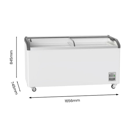 Thermaster Heavy Duty Supermarket Glass Sliding Lid Freezers 576L - SD - 576K - Whisk Hospitality - SD-576K