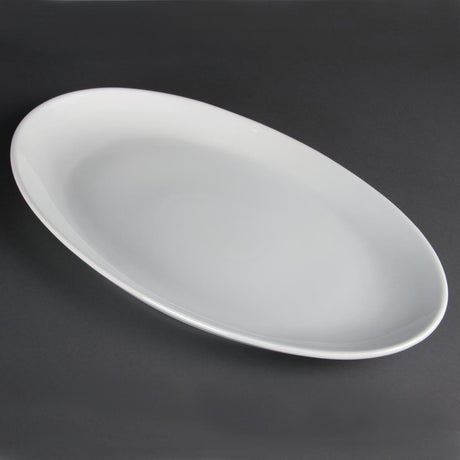 Olympia Whiteware French Deep Oval Plate White - 500mm 19 1/2" (Box 1) CC892 - Whisk Hospitality - CC892