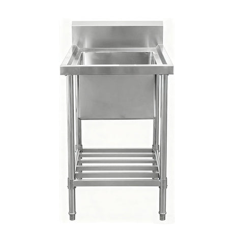 Work Bench - Single Sink with Pipe Undershelf - Center Sink / 700 / ASS-0670C - Whisk Hospitality - 622282