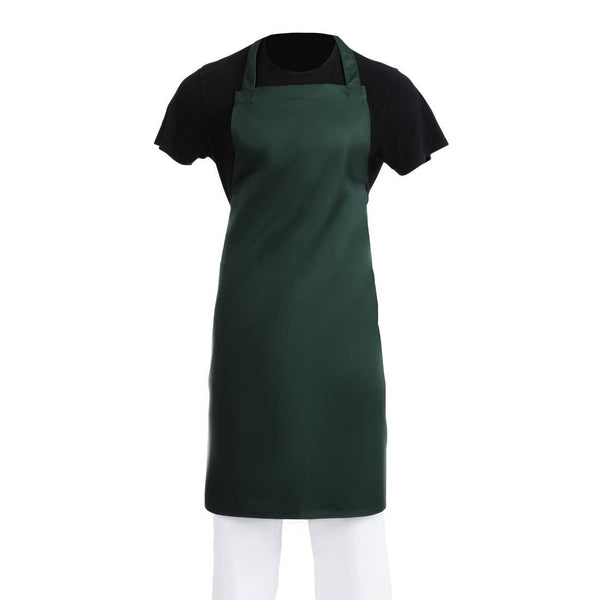 Whites Bib Apron Polycotton Green A540 - Whisk Hospitality - A540
