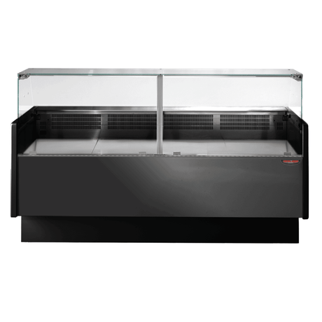 Tecnodom Serie MR80 Black 2000mm Wide Deli Display with Storage and Castors - TDMR - 0820B - Whisk Hospitality - TDMR-0820B