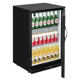 Polar G - Series Back Bar Cooler with Single Solid Hinged Door Black - 900mm GL015 - A - Whisk Hospitality - GL015-A