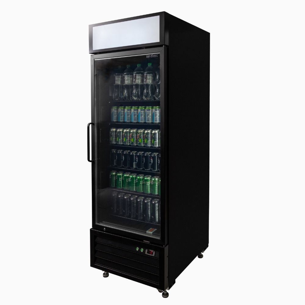 Bromic Upright Display Fridge 546L - 1 Door - Flat Glass - Lightbox UC0550GDL - NR - Whisk Hospitality - UC0550GDL-NR