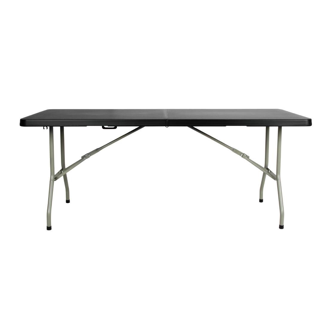 Bolero Centre Folding Table Black - 1.8m HZ169 - Whisk Hospitality - HZ169