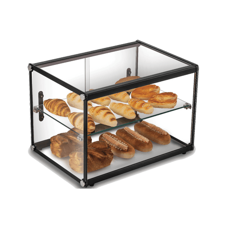 Exquisite Two Tiers Flat Glass Ambient Cake Display - CD65 - Whisk Hospitality - CD65