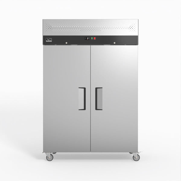 AG 1000 Litre Upright Double Stainless Steel Door Freezer GNX1000BT - Whisk Hospitality - GNX1000BT