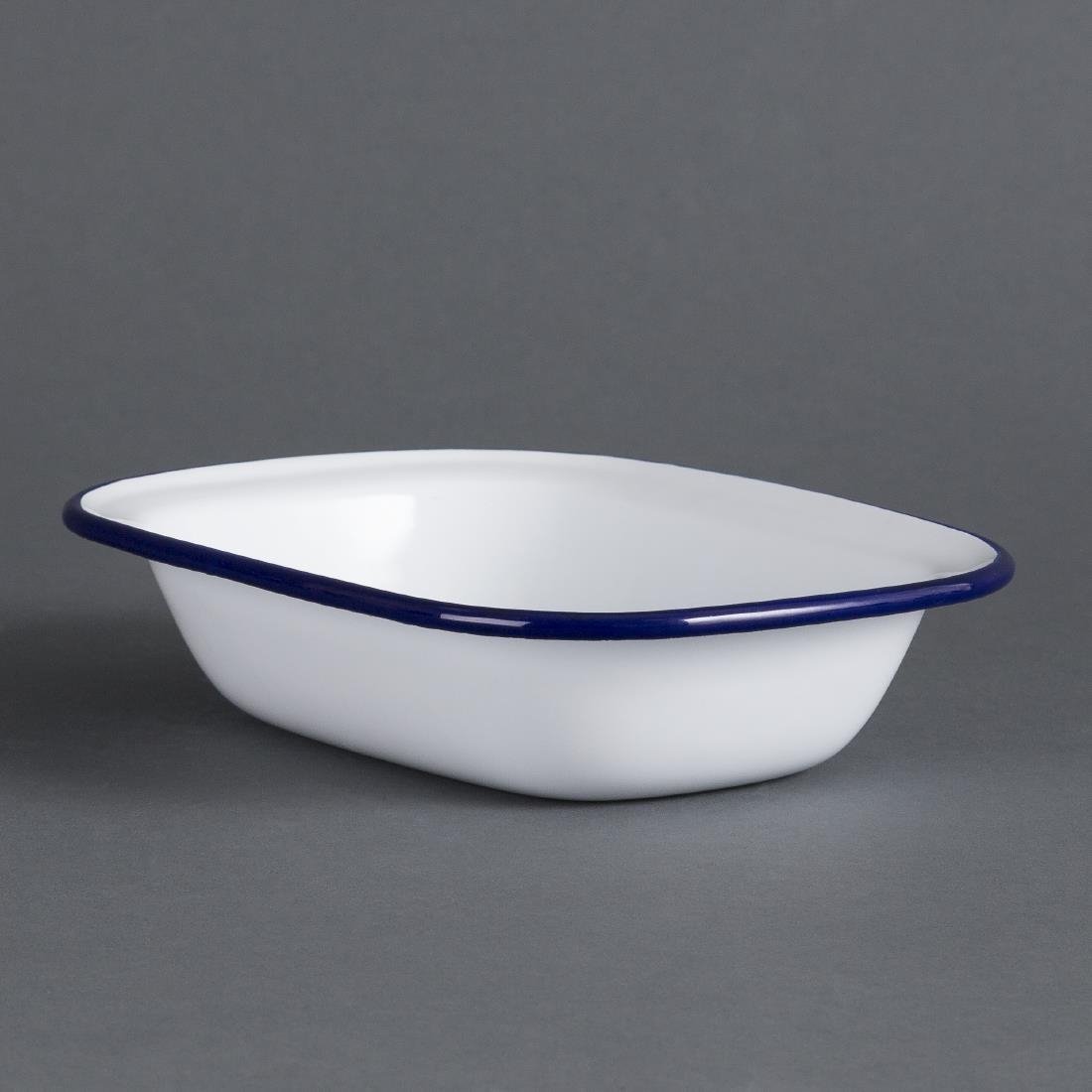 Olympia Enamel Pie Dish Rectangular - 180x50x135mm (Box 6) GM511 - Whisk Hospitality - GM511