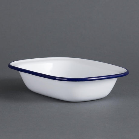 Olympia Enamel Pie Dish Rectangular - 180x50x135mm (Box 6) GM511 - Whisk Hospitality - GM511