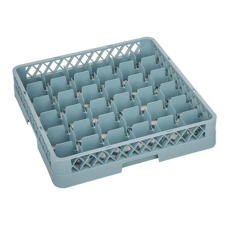 Vogue Glass Dishwasher Rack Grey - 100x500x500mm (36 Compartments) F614 - Whisk Hospitality - F614
