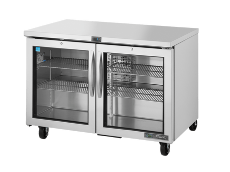 True Refrigeration Undercounter Foodservice Refrigerator, 2 Glass Swing Doors - TUC - 48G - HC - FGD01 - Whisk Hospitality - TUC-48G-HC-FGD01