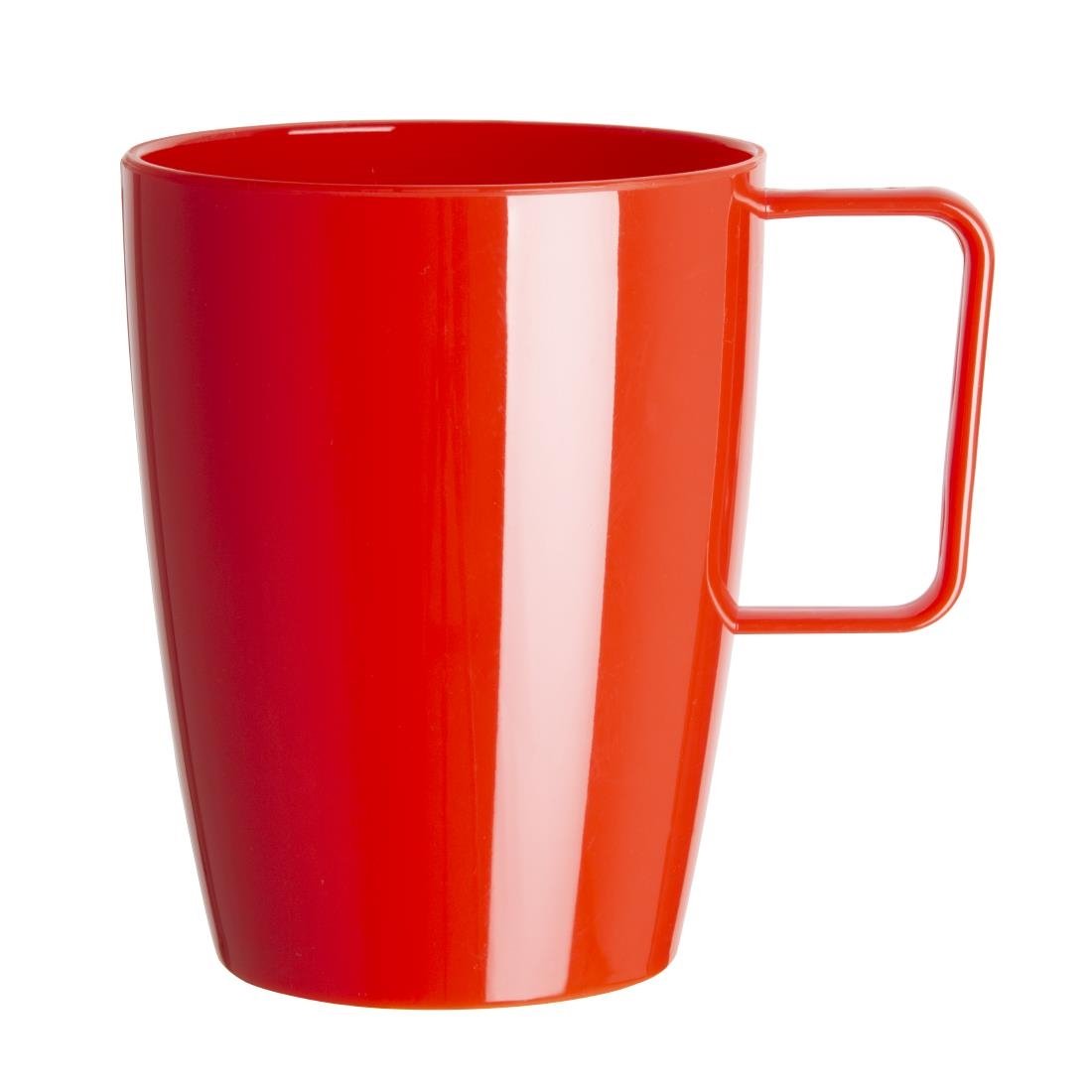 Olympia Kristallon Polycarbonate Handled Beaker Red - 284ml 10oz (Box 12) CE289 - Whisk Hospitality - CE289