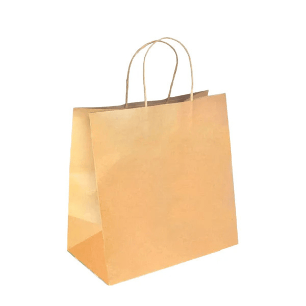 PakMax Large Twist Handle Kraft Paper Bags RPRR-120-L - Whisk Hospitality - RPRR-120-L