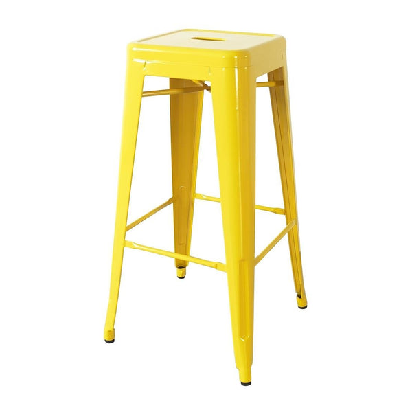 Bolero Bistro Yellow Steel High Stool (Pack 4) CH999 - Whisk Hospitality - CH999