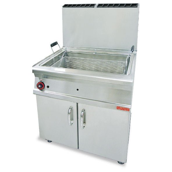 LOTUS 45L Large Pan Gas Pastry Fryer on Cabinet - Whisk Hospitality - F45-78G